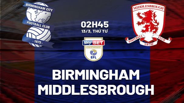 Birmingham vs Middlesbrough 2h45 ngày 13/3 (Hạng nhất Anh 2023/24) Đây là trận đá bù vòng 29 Championship 2023/24. Vào lúc này, cả hai đều còn thừa động lực chiến đấu. Một bên (Birmingham) đang phải cật lực đua trụ hạng còn bên kia (Middlesbrough) cần phải nỗ lực thu hẹp cách biệt với Top 6 (được đá playoff thăng hạng Premier League). Hãy đến FB88 cá cược bóng đá để biết thêm thông tin nhé .